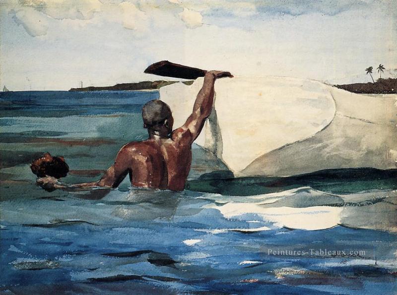 Le plongeur éponge réalisme marin peintre Winslow Homer Peintures à l'huile